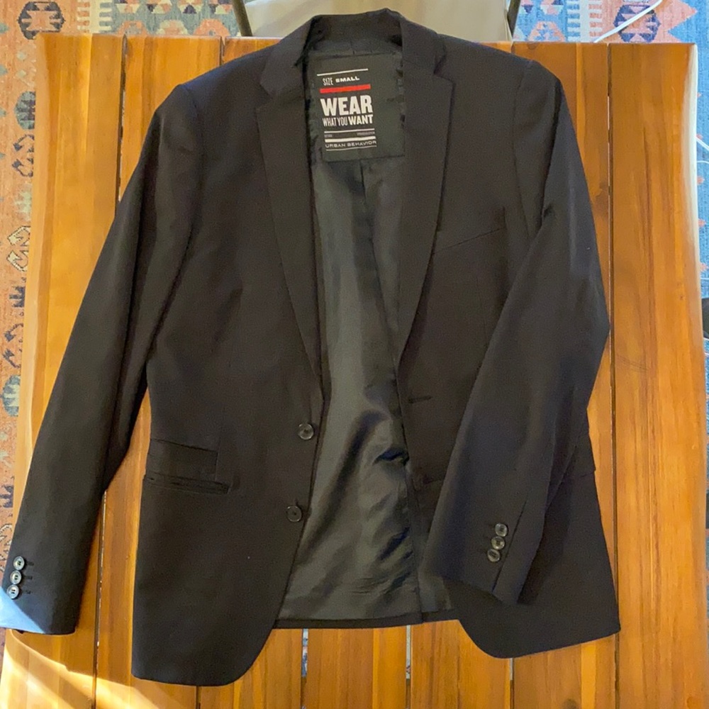 Urban Behavior Slim Black Sport Coat Size Small